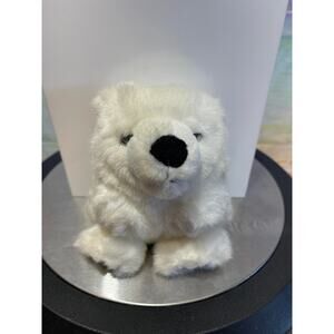 Kids Cream Polar Bear Plush Floppy Stuffed Animal 5"